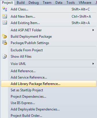 Adding a Nuget package to your project